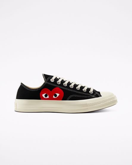 Tenisky Nizke Converse x Comme des Garçons PLAY Chuck 70 Panske Čierne Biele Červené | SK MFZ11D8